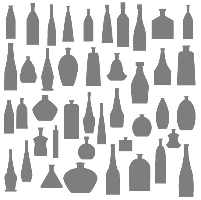 garrafas simbolo embalagem